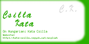 csilla kata business card